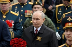 Le président russe Vladimir Poutine lors des commémorations de la victoire sur l'Allemagne nazie, le 9 mai 2026 à Moscou - © POOL/AFP - Alexander NEMENOV