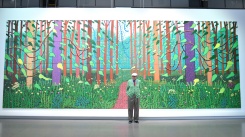 David Hockney au Centre Pompidou à Paris le 26 septembre 2017 - © AFP/Archives - STEPHANE DE SAKUTIN