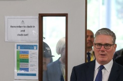 Le Premier ministre britannique Keir Starmer lors d'une visite au London South Bank Technical College, à Londres, le 12 mai 2026 - © POOL/AFP - Toby Melville
