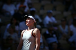 La Kazakhstanaise Elena Rybakina lors de sa défaite au 2e tour de Roland-Garros contre l'Ukrainienne  Yuliia Starodubtseva, le 27 mai 2026 - © AFP - ALAIN JOCARD