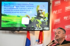 Darko Mladic, le fils de l'ancien chef militaire des Serbes de Bosnie Ratko Mladic, lors d'une conférence de presse, le 4 septembre 2026 à Belgrade, en Serbie - © AFP/Archives - OLIVER BUNIC Darko Mladic, le fils de l'ancien chef militaire des Serbes de Bosnie Ratko Mladic, lors d'une conférence de presse, le 4 septembre 2026 à Belgrade, en Serbie - © AFP/Archives - OLIVER BUNIC