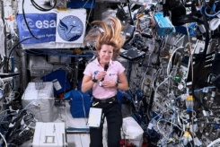 L'astronaute française Sophie Adenot durant un entretien à l'AFP depuis l'ISS le 26 février 2026 - © AFP/Archives - Jacques-Alexandre BRUN L'astronaute française Sophie Adenot durant un entretien à l'AFP depuis l'ISS le 26 février 2026 - © AFP/Archives - Jacques-Alexandre BRUN