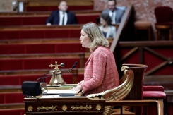La présidente de l'Assemblée nationale, Yaël Braun-Pivet, lors d'une séance à l'Assemblée nationale, le 10 juin 2026 à Paris - © AFP - STEPHANE DE SAKUTIN