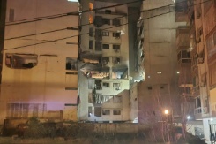 Un appartement du centre de Beyrouth ciblé par une frappe israélienne, le 18 mars 2026 - © AFP - Fadel ITANI