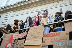 Blocage du lycée Turgot à Paris le 5 octobre 2026 - © AFP - LOU BENOIST Blocage du lycée Turgot à Paris le 5 octobre 2026 - © AFP - LOU BENOIST