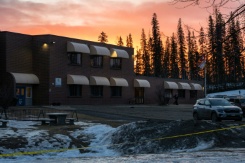 Ecole de Tumbler Ridge, au Canada, le 12 février 2026 - © AFP - Paige Taylor White