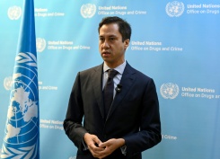 Le représentant de l'ONUDC en Afghanistan, Polleak Ok Serei, lors d'un entretien avec l'AFP à Kaboul, le 28 octobre 2026 - © AFP - Wakil KOHSAR Le représentant de l'ONUDC en Afghanistan, Polleak Ok Serei, lors d'un entretien avec l'AFP à Kaboul, le 28 octobre 2026 - © AFP - Wakil KOHSAR