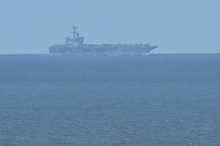 Le porte-avions américain USS Abraham Lincoln arrive en vue des côtes de Thaïlande, le 2 septembre 2026 - © AFP - ANTHONY WALLACE Le porte-avions américain USS Abraham Lincoln arrive en vue des côtes de Thaïlande, le 2 septembre 2026 - © AFP - ANTHONY WALLACE