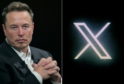 Le propriétaire de X Elon Musk, le 16 juin 2023 à Paris, et le logo du réseau, le 24 juillet 2023 - © AFP/Archives - Alain JOCARD