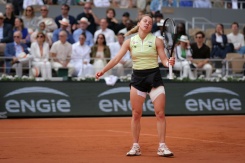 La Polonaise Maja Chwalinska, en finale de Roland-Garros, le 6 juin 2026 - © AFP - Thomas SAMSON La Polonaise Maja Chwalinska, en finale de Roland-Garros, le 6 juin 2026 - © AFP - Thomas SAMSON