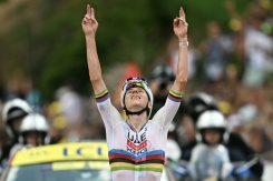 Le Slovène Tadej Pogacar à l'arrivée de la 6e étape du Tour de France, le 9 juillet 2026 à Gavarnie-Gèdre - © AFP - Loic VENANCE Le Slovène Tadej Pogacar à l'arrivée de la 6e étape du Tour de France, le 9 juillet 2026 à Gavarnie-Gèdre - © AFP - Loic VENANCE