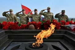 Des soldats russes lors des commémorations de la victoire sur l'Allemagne nazie, le 9 mai 2026 à Moscou - © AFP - STRINGER