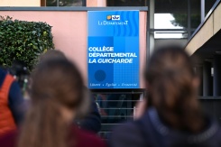 L'entrée du collége de La Guicharde, à Sanary-sur-Mer (Var) 3 février 2026 - © AFP - Miguel MEDINA L'entrée du collége de La Guicharde, à Sanary-sur-Mer (Var) 3 février 2026 - © AFP - Miguel MEDINA