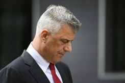 Hashim Thaçi, après sa démission de ses fonctions de président du Kosovo, à Pristina le 5 novembre 2020 - © AFP/Archives - Armend NIMANI