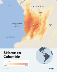 Séisme en Colombie - © AFP - John SAEKI