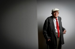 David Hockney au Centre Pompidou à Paris le 16 juin 2017 - © AFP/Archives - Martin BUREAU
