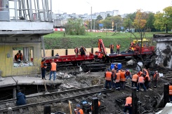 Après une frappe sur une station de métro à Kiev, le 19 octobre 2026 - © AFP - Sergei SUPINSKY