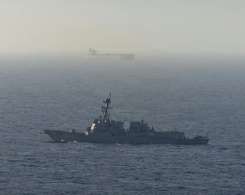 Photo diffusée le 21 avril 2026 par le service des relations publiques du Commandement central des Etats-Unis montrant le destroyer lance-missiles USS Michael Murphy en patrouille dans la mer d'Oman lors d'un blocus maritime, le 15 avril 2026 - © NAVCENT PUBLIC AFFAIRS/AFP/Archives - - Photo diffusée le 21 avril 2026 par le service des relations publiques du Commandement central des Etats-Unis montrant le destroyer lance-missiles USS Michael Murphy en patrouille dans la mer d'Oman lors d'un blocus maritime, le 15 avril 2026 - © NAVCENT PUBLIC AFFAIRS/AFP/Archives - -