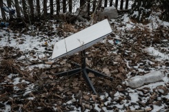 Un système de haut débit par satellite Starlink, utilisé par des militaires ukrainiens à Bakhmout, le 1er février 2023 dans l'est de l'Ukraine - © AFP/Archives - YASUYOSHI CHIBA Un système de haut débit par satellite Starlink, utilisé par des militaires ukrainiens à Bakhmout, le 1er février 2023 dans l'est de l'Ukraine - © AFP/Archives - YASUYOSHI CHIBA