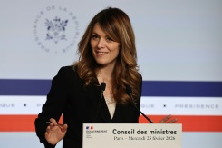La porte-parole du gouvernement Maud Bregeon, le 25 février 2026 à l'Elysée pour le compte-rendu du Conseil des ministres - © AFP - Ludovic MARIN